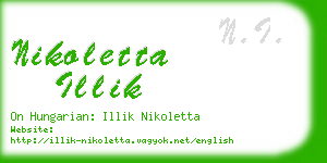 nikoletta illik business card